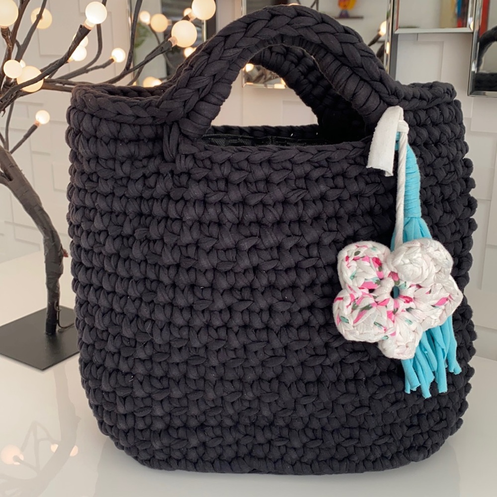 Unique Handmade black handbag